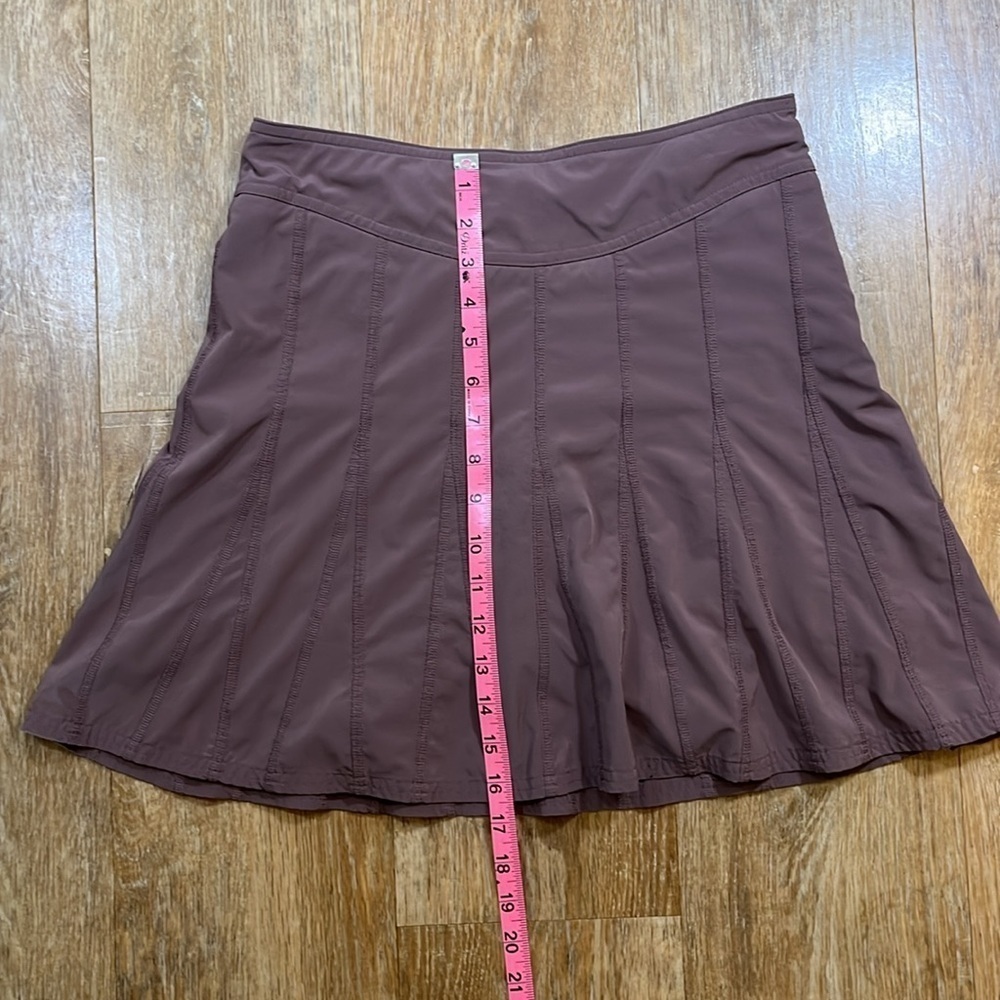 Athleta Skort Women's 2 Purple Brown Pocket Drawstring Athletic Performance - Picture 12 of 16